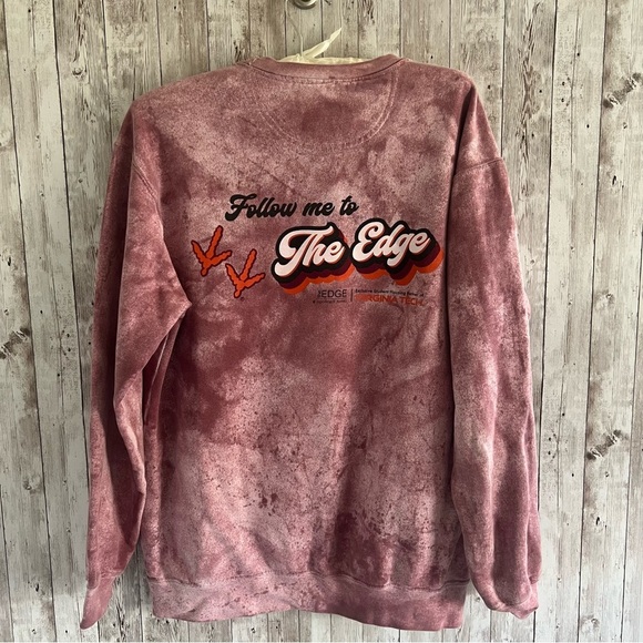 VT Virginia Tech Maroon Hokies Sweatshirt Medium Unisex - Picture 2 of 4